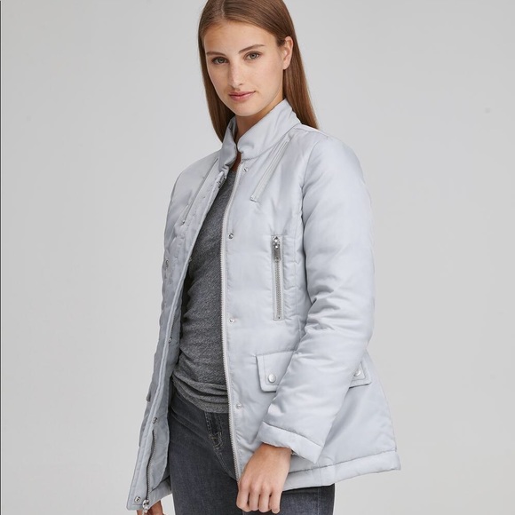 Andrew Marc Light Satin Puffer Jacket - Picture 4 of 8